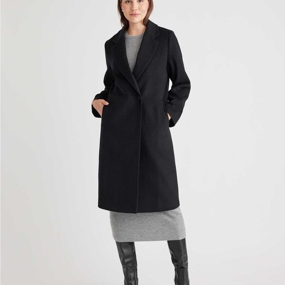 Quince Jackets & Blazers - Quince Italian Wool Classic Single-Breasted Coat